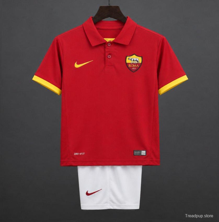 Retro Kids 14/15 AS Roma Maroon Home Jersey