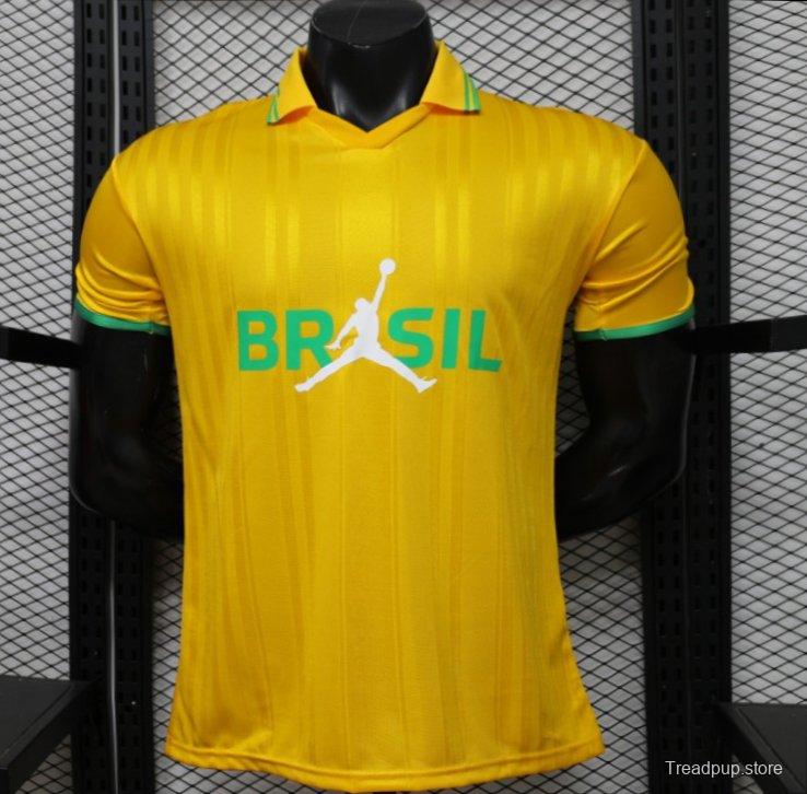 Player Version 2026 Brazil × Jordan Brand Yellow Special Edition Home Jersey