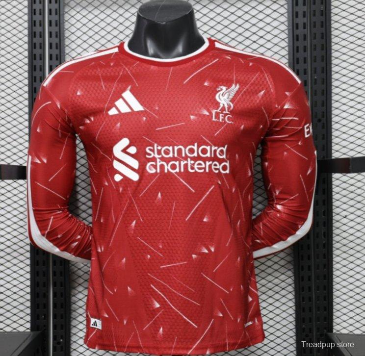 Player Version 26/27 Liverpool Red Lightning Fragment Long Sleeve Home Jersey