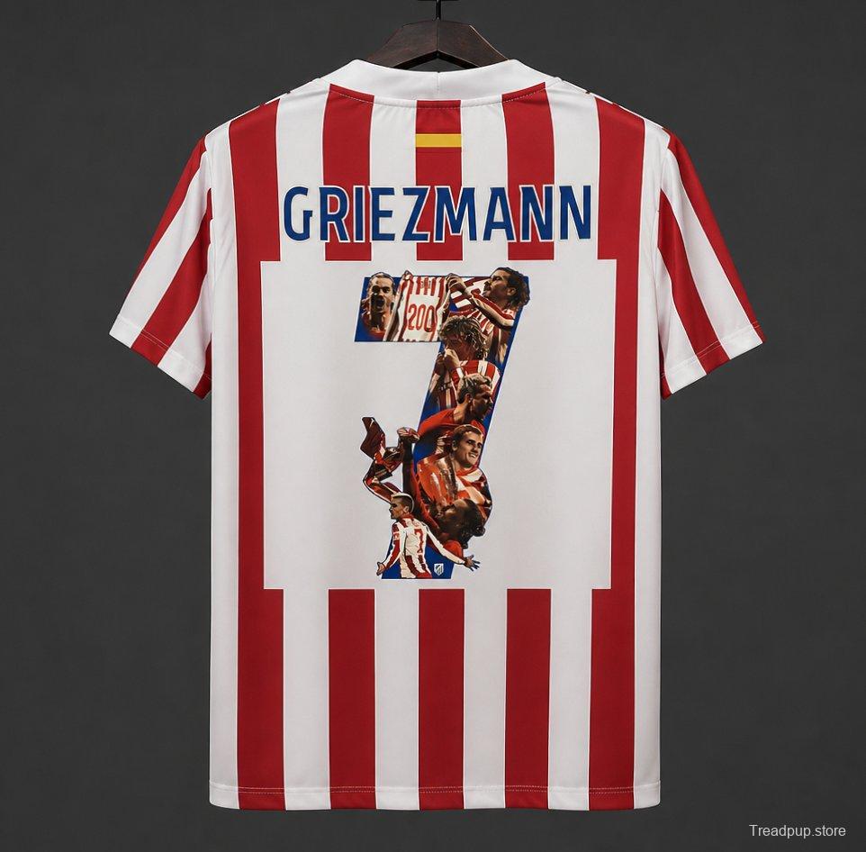 25/26 Atletico Madrid Home Jersey With Griezmann Special Printing
