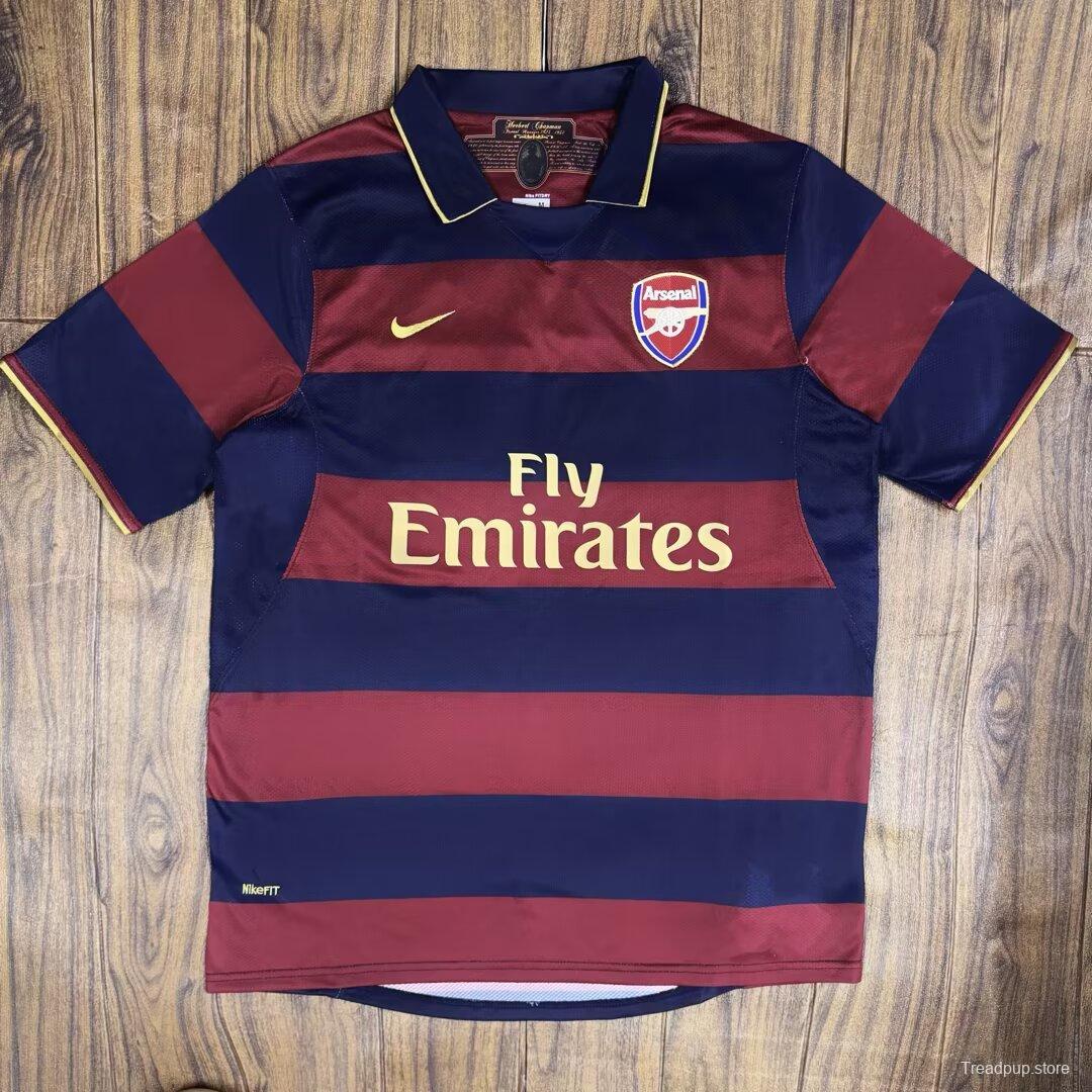 Retro 07/08 Arsenal Third Dark Blue/Maroon Jersey